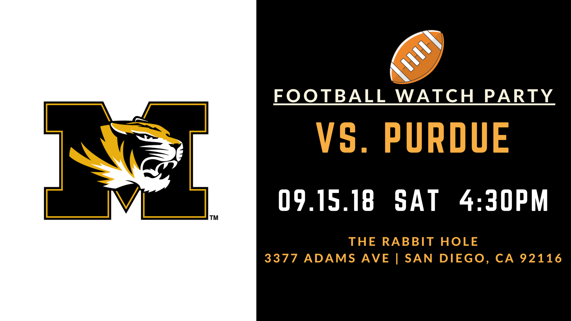 Football Watch Party- MU vs Purdue
